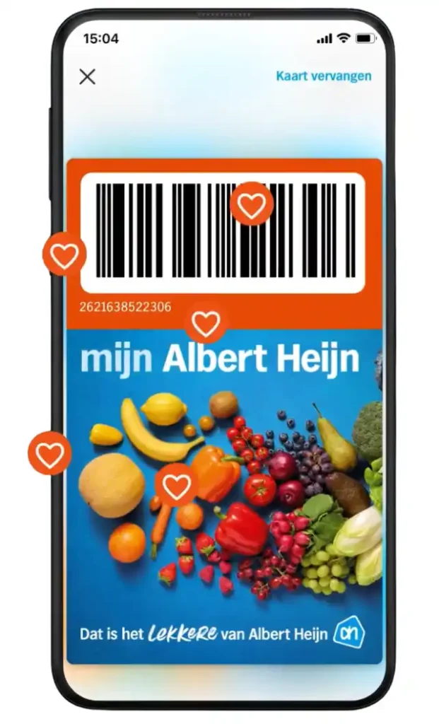 Bonuskaart ah in de app