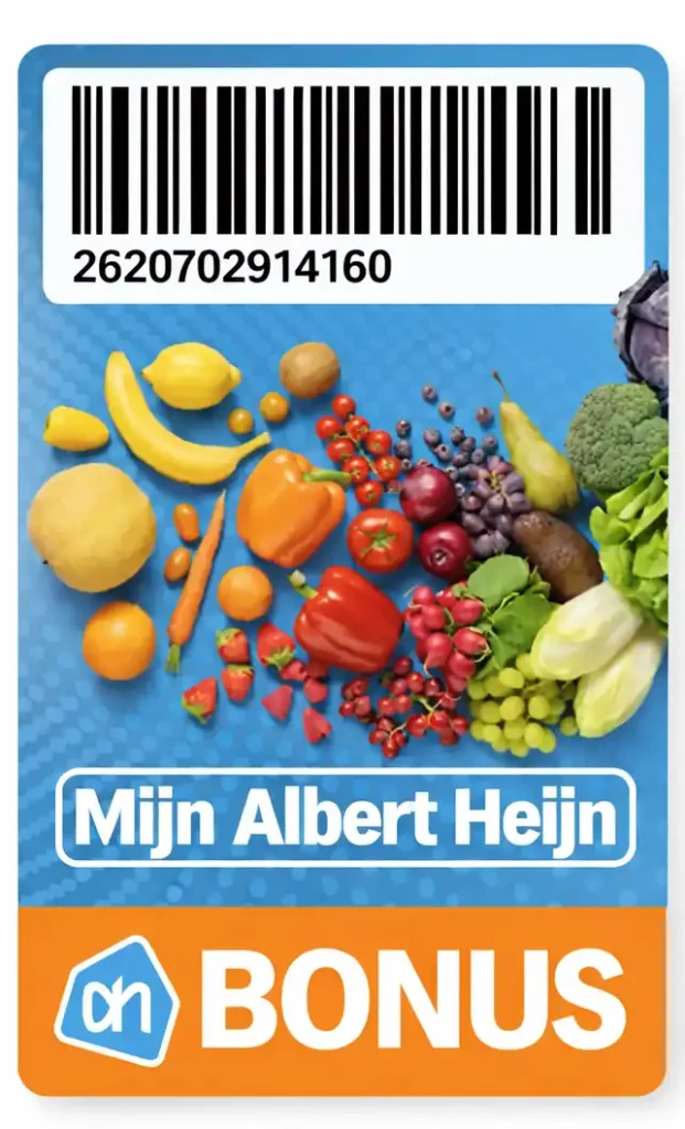 bonuskaart ah barcode scannen